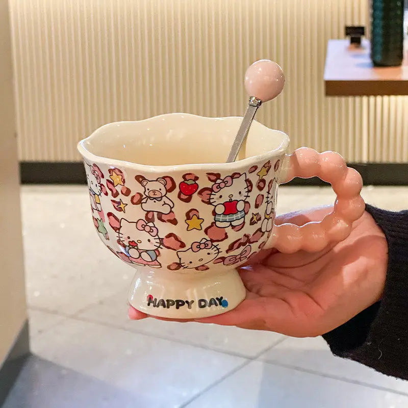 Hello Kitty Ceramic Mug with Spoon