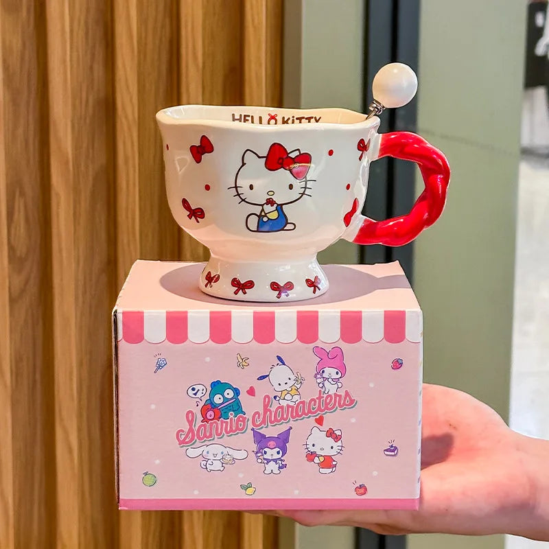 Hello Kitty Ceramic Mug with Spoon