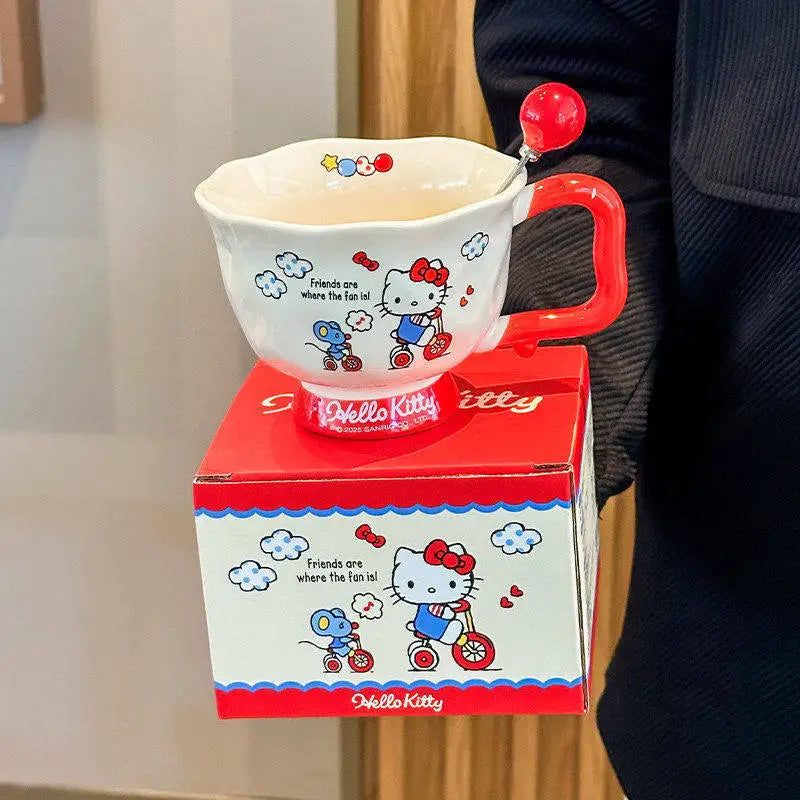 Hello Kitty Ceramic Mug with Spoon