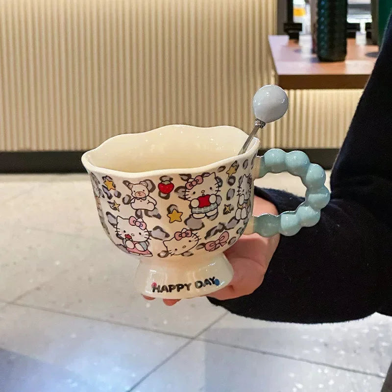 Hello Kitty Ceramic Mug with Spoon