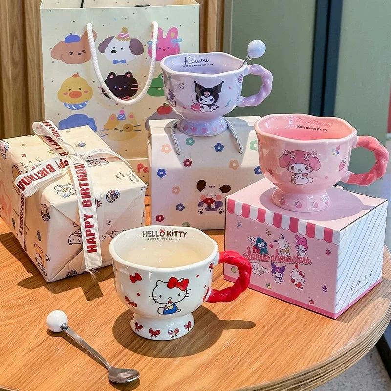 Hello Kitty Ceramic Mug with Spoon
