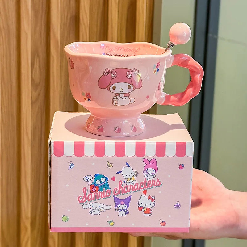 Hello Kitty Ceramic Mug with Spoon