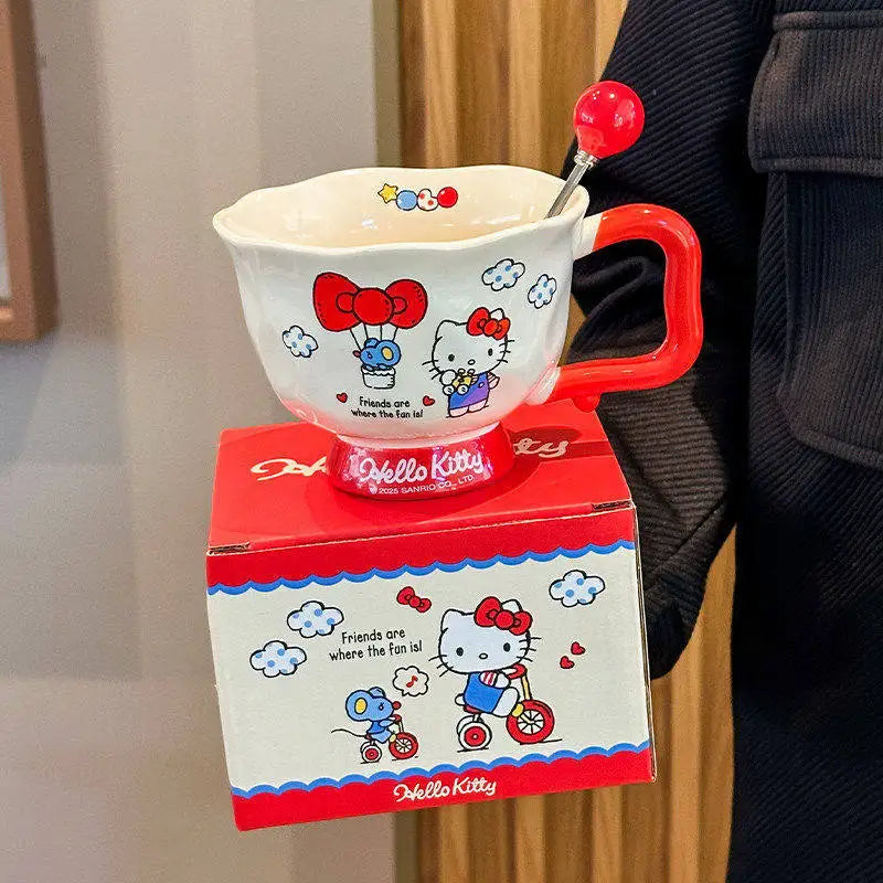 Hello Kitty Ceramic Mug with Spoon