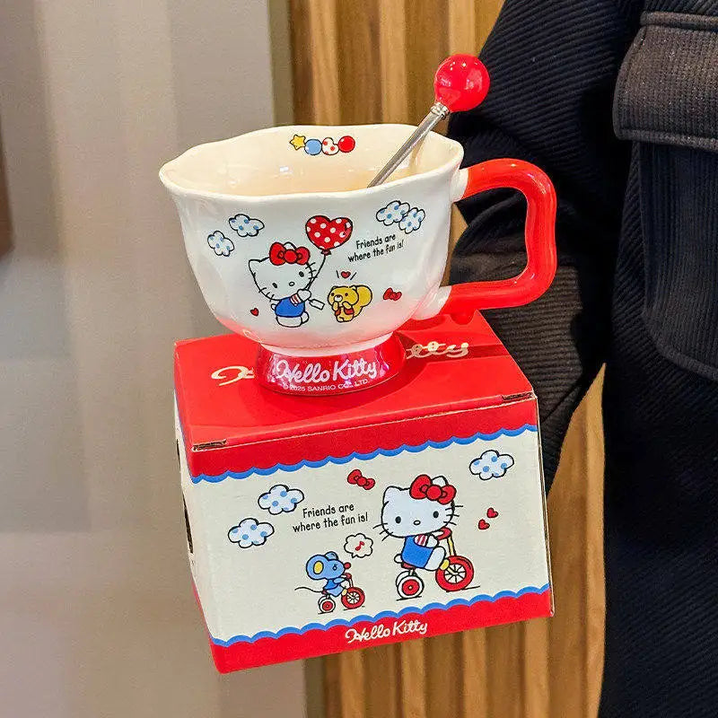 Hello Kitty Ceramic Mug with Spoon