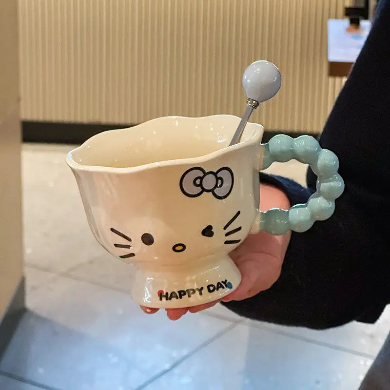 Hello Kitty Ceramic Mug with Spoon