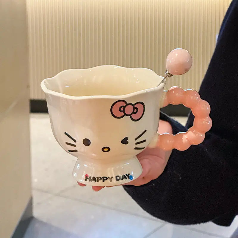 Hello Kitty Ceramic Mug with Spoon